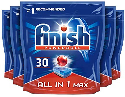 Finish Powerball All In 1 Max, 150 Tabs (30 x 5 pck), Fresh Scent, Everyday Clean and Shine