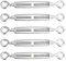 WiMas 5 Stück M8 Edelstahl Spannschlösser Draht Spanner, Verstellbare Spannschloss Augen und Augen Set, Drahtseil OO Spannung für Seil Kabel