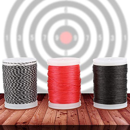 bågskytte bågsträngsservering,120 m slitstark nylon bågsträngsservering, tråd för bågsträngs bågskyttetillbehör Diverse bågar(Black)