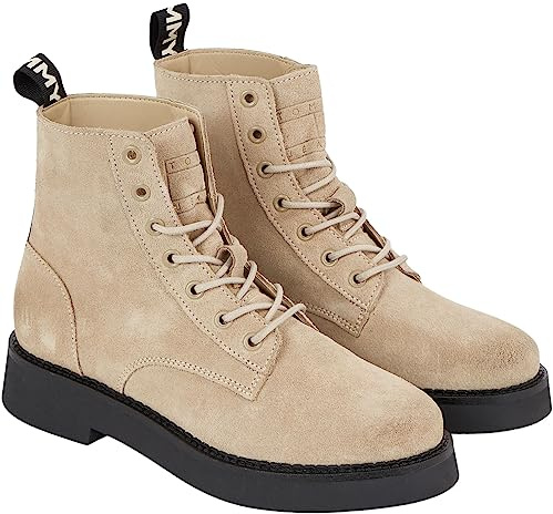 Tommy Jeans Mujer Botines de media caña Lace Up Botas, Beige (Sandalwood), 40 EU