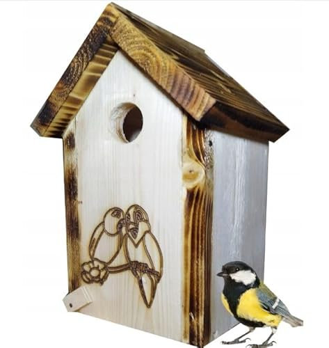 ABAZO Nistkasten für Vögel, Vogelhaus Kohlmeise, Amsel, Star, Rotkehlchen, Dompfaff, Meise, Spatz
