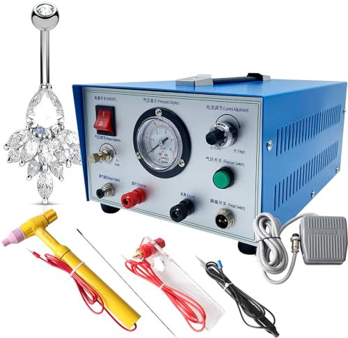 Fablestoryem Automatic Spot Welding Machine, Pulse Argon Arc Welding Machine Spot Welder 110V/220V,Ewelry Spot Welder, jewelry welding kit, for Hardware Workpiece Welding,Dentures