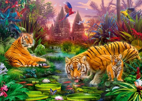 Wonder Forge Tiger Family 1000 Piece Jigsaw Puzzle for Adults