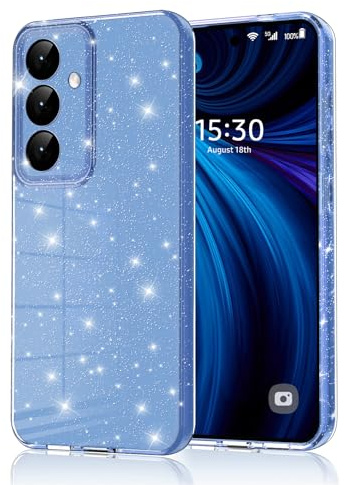 Eherui Coque de téléphone portable pour Samsung Galaxy A55 5G avec paillettes, en silicone TPU anti-traces de doigts, coque de protection antichoc, fine, résistante aux rayures et à la chute, coque de