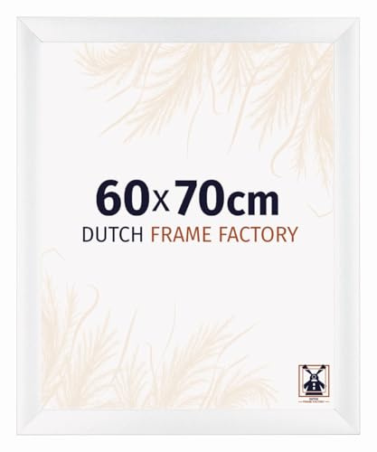 Dutch Frame Factory - Cornice 60x70 cm - Bianco Opaco - Cornice per foto in MDF con vetro plastico Antiriflesso - Cornice portafoto 60x70 cm - Praag