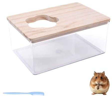 Rectangle Clear Acrylic Hamster Sand Bathroom
