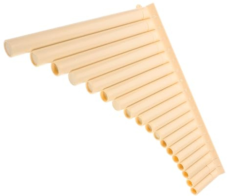 EXHUMKY 18-Pipe Pan Flute for Kids and Beginners Easy to Learn Musical Instrument Lightweight Plastic Pipes Traditional Folk Instrument for School Music Education Practice