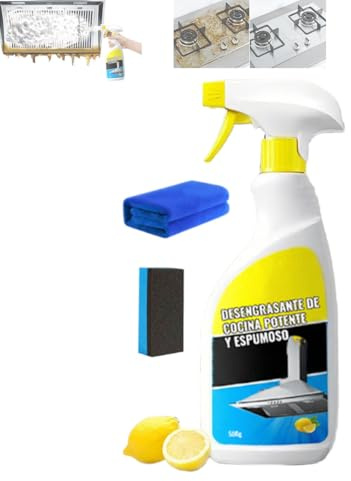 Sgrassatore schiumogeno potente per cucina, detergente schiumogeno sgrassante per cucina ad alta resistenza, spray detergente multiuso per macchie d'olio da cucina (1PCS)