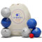 LA MARIOLE - Jeu de Boules de Pétanque Tout Terrain Intérieur Extérieur Indoor Outdoor - Pack Officiel Bleu & Argent V4