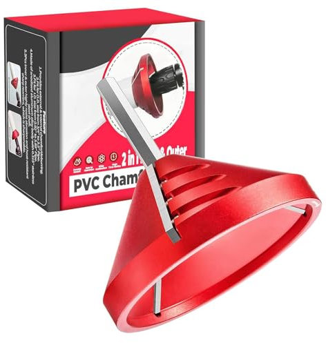 2 in 1 Inner Outer PVC Deburring Tool, Suitable for Outer Diameter 0.92in to 3.89in and Inner Diameter 0.75in to 3.5in PVC CPVC ABS PP PE Pipe, Chamfer Reamer Plumbing Tools