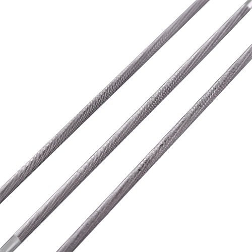Akozon Premium 3 Piezas/Juego de Limas de Cadena de Acero con Rodamiento Redondo de 5,5 Mm, Herramienta de Afilado para Motosierras, Afilador de Limas de Cadena de Motosierra de