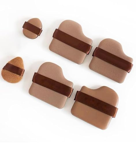 Kaynway Makeup Schwamm, Super Soft Makeup Blender Schnelles Auftragen von Schokoladen Makeup Schwämmchen für flüssige Foundation loser Puder, Nasses Trockenes Makeup Werkzeug Puderquasten (6 PCS)
