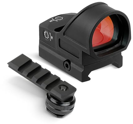 ToopMount 1x26mm Viewfinder Dot Sight, Multi-Reticle Red Dot Sight, Shake Awake 3 MOA Finder Dot Sight with 10 Levels Dot Color, Shockproof Waterproof Viewfinder with Camera Hot Shoe Mount