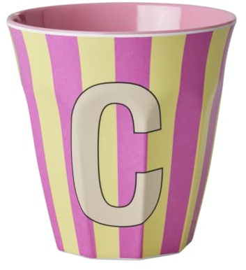 ReWu Rice Melmain - Vaso para niños, diseño de letra C, taza de camping, vajilla de melamina, irrompible, sin BPA, 250 ml