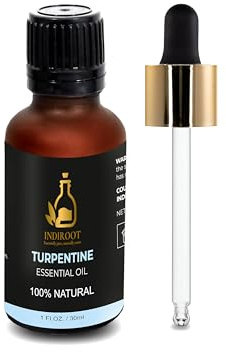 Indiroot Turpentine,Pinus palustris Essential Oil, 100% Natural, 1 Fl Oz, 30ml