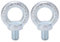 2 pcs bulloni ad anello di sollevamento galvanizzato in acciaio a carbone eye eyefilt a filo con la spalla per occhiali (M18)