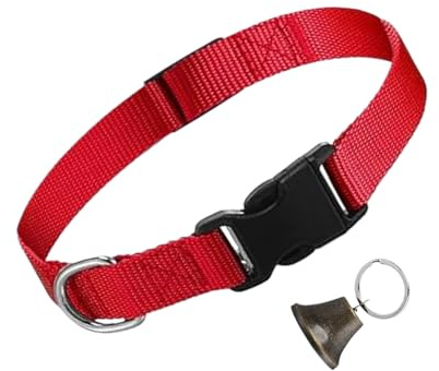 Harnais pour chèvres - Ensemble de colliers en nylon réglables | Cloche de pâturage anti-perte avec son fort, accessoires pour bétail, mouton, vaches et animaux de compagnie chèvres