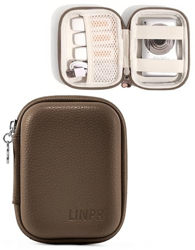 Linpr Custodia per Fotocamera Digitale Compatibile con CAMKORY/per KODAK PIXPRO/per Lecran/per VAHOIALD/per Canon IXUS 285 HS, Piccolo Supporto per Fotocamere da Viaggio per Accessori (Marrone)