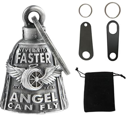 Galenecx Campana de Moto, Moto Guardián Bell Material de Aleación Zinc, Campanillas Motocicleta, Campana Guardian Motos, Campanas Moto Guardian Bell, para Motocicletas, Bicicletas, Llaves