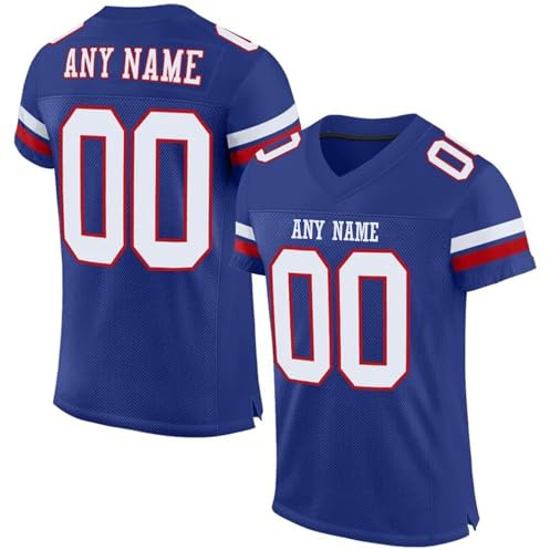 Camisetas Personalizadas de Fútbol Americano con Nombre y Número, Personalizar Camisetas para Hombres/Mujer, S-7XL Gris