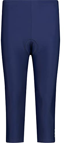 C.P.M. Pantalone Capri Da Bike Elasticizzato E Traspirante Pantalone, Donna, Blue, D42