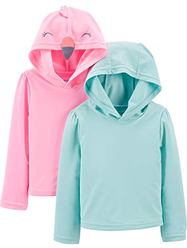 Simple Joys by Carter's 2-Pack Assorted Rashguard Sets Camicia Rash Guard, Blu Acqua/Rosa, 12 Mesi (Pacco da 2) Bambino-Ragazze