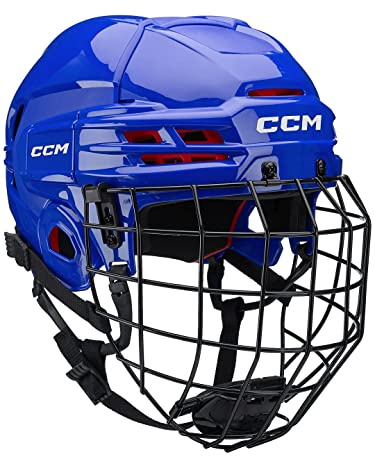 CCM Tacks 70 Hockey Helmet Combo with Cage, Senior (Senior Medium, Royal Blue)
