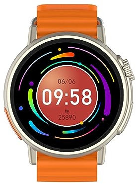 Smartwatch Herren Damen IP67 Wasserdicht Fitnessuhr Sportuhr Bluetooth-Anrufe mit Voll-Touchscreen und Herzfrequenz-Schlafmonitor 7 Tage Lange Akkulaufze Itmehrfach Sportmodi für IOS Android Orange