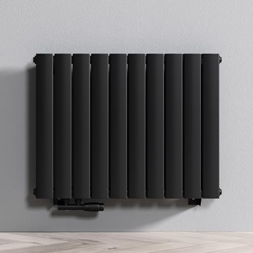 Mai & Mai Radiador Vertical de Agua Caliente 77x60cm Diseño Tubular Moderno, Doble Capa, Color Antracita, Fabricado en Acero de Alta Calidad, Calefacción Eficiente para Baño o Salón