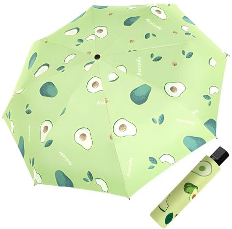 LHLZNB Cute fruits Travel Mini Umbrella for Purse Case，sun umbrella，folding umbrella，Small Compact UV Umbrella Protection Sun-Lightweight Tiny Pocket Umbrella Suitable for Women (Avocado green)