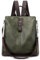 CAZSTYK Rucksack mit Diebstahlschutz, PU-Leder, Schultasche für Teenager, lässiger Tagesrucksack, Schultertaschen für Damen, grün