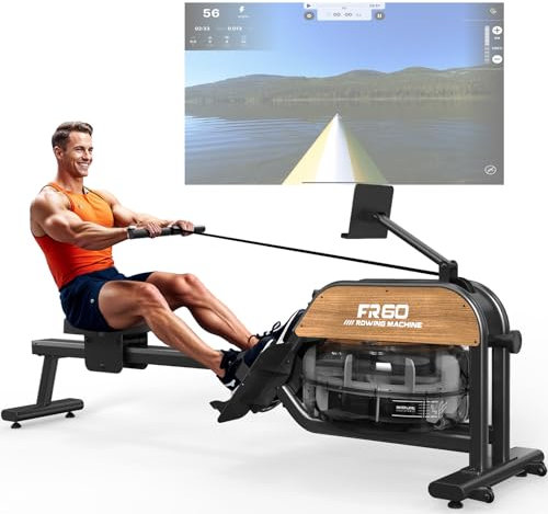 MettleMatic Rudergerät für Zuhause – 28L Wassertank, 150kg Tragfähigkeit, Klappbar (0,27㎡ Platz), Kinomap kompatibel, 90% vorgefertigt, CE-Zertifiziert, 2 Jahre Garantie