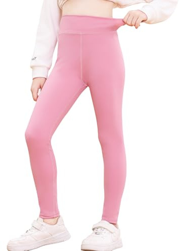 BALAYSIER Sportbyxor, flickor, barn, sportleggings, hög midja, elastiska sportleggings, flickor, yogabyxor, barn