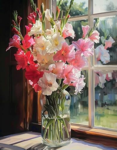 500 Pieces Puzzles for Adults - Gladiolus Flowers Wooden Puzzle Unique Suitable for Teenagers,Fun Puzzle Educational Family Game Home Decoration