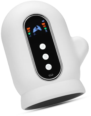 Hand Massager with Heat and Compression, Cordless Massage Glove with Airbag, 3 Heating, 3 Intensity Levels, 15 Min Auto-Off, Portable Hand Massager for Wrist Finger Palm Pain Relief