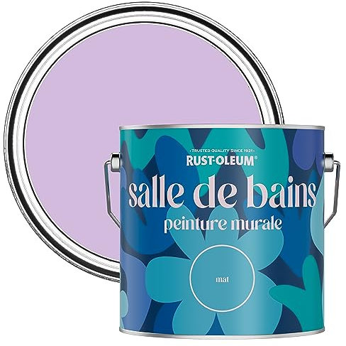 Rust-Oleum Lilac Water-Resistant Bathroom Wall & Ceiling Paint - Violet Macaroon 2.5L