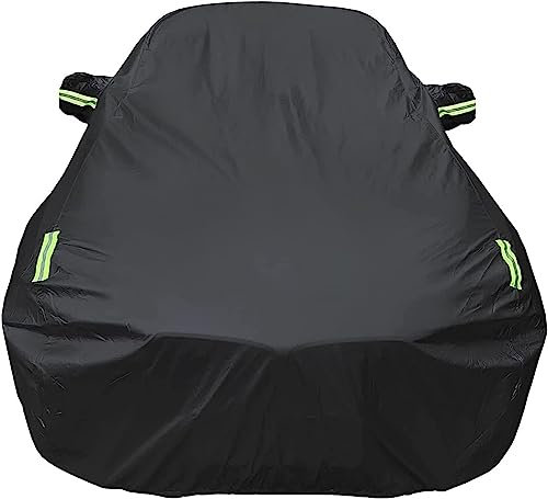 HEAU Vollgarage Abdeckung für VW Sharan Caddy Caddy Maxi T-Cross, Sonnenschutz Auto Abdeckplane, Wasserdicht Autohülle, UV Regen Schnee Frostschutz Hagelschutzplane,Black