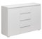 VBChome Kommode mit 4 Schubladen und 2 Türen 120 x 40 x 97 cm Weiß Grifflose Schubladenkommode Mehrzweckschrank für Flur Schlafzimmer Wohnzimmer Kommode mit 4 Schubladen und 2 Türen Weiß