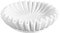 Bol à volants, Bol décoratif, Bol en marbre de résine, Bol décoratif blanc, Bol à volants rustique polyvalent en résine, Bol décoratif strié avec volants, Coupe à fruits antique avec volants