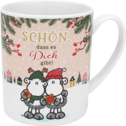 Sheepworld XL-Tasse Motiv Gibt| Große Kaffeetasse aus Porzellan, 60 cl, Höhe 11,5 cm, Tasse mit Spruch, in Geschenk-Banderole | Geschenk Weihnachten, Wintertasse | 51137