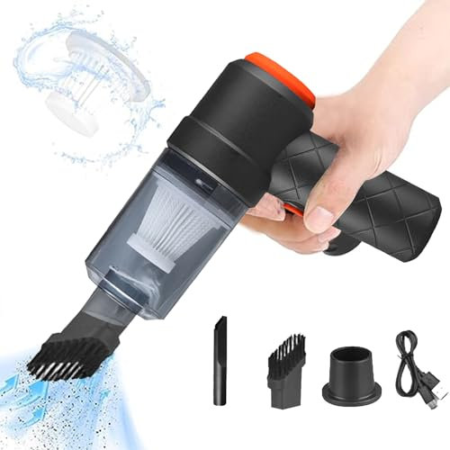 Cordless Handheld Vacuum Cleaner, Rechargeable Hoover, High Power Portable Mini Car Vacuum Cleaner for Car/Pet/Keyboard/Computer/Desk/Drawer Cleaning