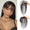 Pony Haarteil, Haarteile Echthaar, Echthaar Clip in Bangs, One Piece Clip in Pony, Extensions Natürliche Bangs, Pony Extension Echthaar für Damen, A, braun schwarz