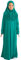 Prien Robe De Priere Pour Enfant, Vetement Musulmane Pour Fille, Abaya À Manches Longue Avec Hijab, Vêtements Islamique Pour Femme (Vert, One Size)