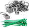 swoote Cropped Head Greenhouse Bolts and Rings (15-pack, Stainless Steel) Creates Hanging Anchor Points in Glazing Bar Channels - Complete with 10 Reusable Plant Ties