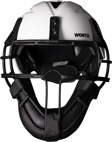 Worth Legit Pitchers Mask Casco de Lanzador, Hombres, Blanco, Talla única