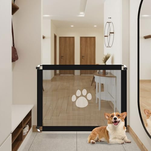 Dog door safety gate Stair gate Door safety gate without drilling Dog barriers 100 x 75 cm Stair gate, Stair gate without drilling for pets