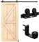 LTIYITL 173 cm (5,5 pieds) Ferrure pour porte coulissante Kit d'accessoires pour portes coulissantes, contient un guide de sol réglable