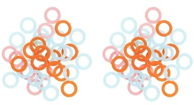 Lot de 2 100 anneaux de couture en plastique pour tricot et crochet - Grand modèle 03