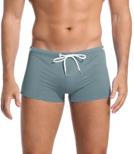 Donason Herr Badbyxor Snabbtorkande Badshorts Beach Board Shorts Sommar Tajta Badkläder Elastiska Surfboxare för Män Andningsbara Baddräkter Vattensport Korta