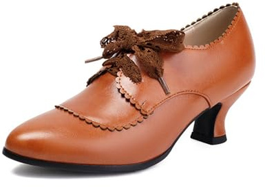 EQWIGKEIT Zapatos de cuero para mujer con tacón, elegantes, para trajes tradicionales, con tacón, para bodas, cómodos, con hebilla, retro, tacón en bloque, zapatos de negocios